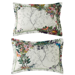 Timorous Beasties Bloomsbury Garden Dove Pair of Oxford Pillowcases